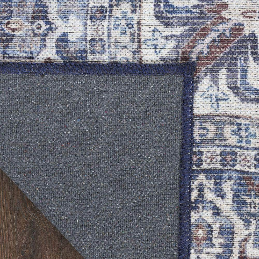 Machine Washable Series 1 SR104 Navy Ivory Rug #color_navy ivory