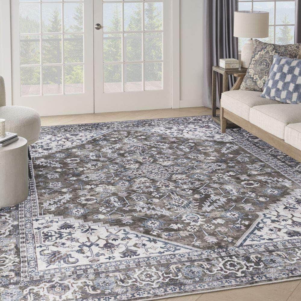 Machine Washable Series 1 SR104 Olive Ivory Rug #color_olive ivory