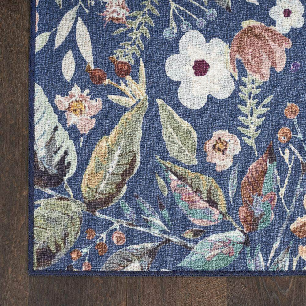 Nourison Washables NWB01 Navy Multicolor Rug #color_navy multicolor