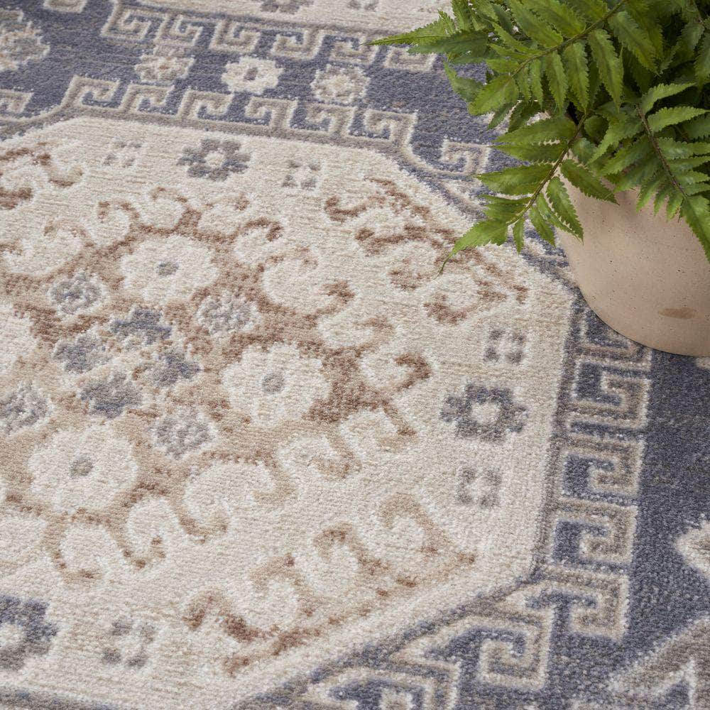 Serenity Home SRH01 Ivory Blue Rug #color_ivory blue