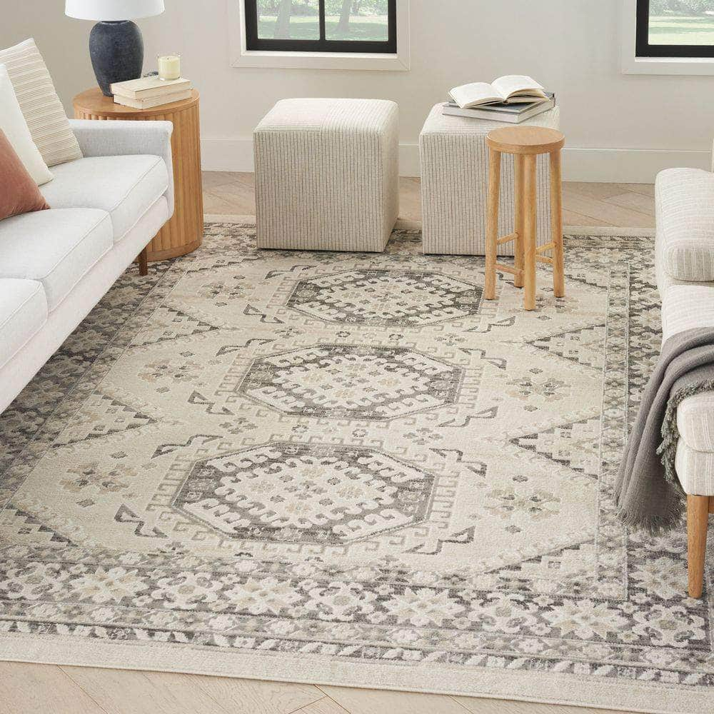 Serenity Home SRH01 Ivory Grey Rug #color_ivory grey