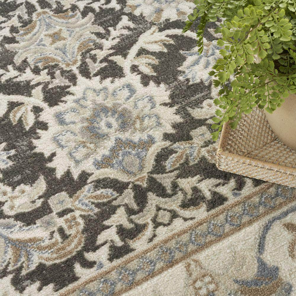 Serenity Home SRH02 Ivory Grey Blue Rug #color_ivory grey blue