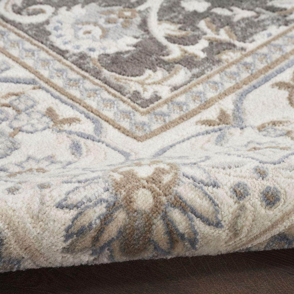 Serenity Home SRH02 Ivory Grey Blue Rug #color_ivory grey blue