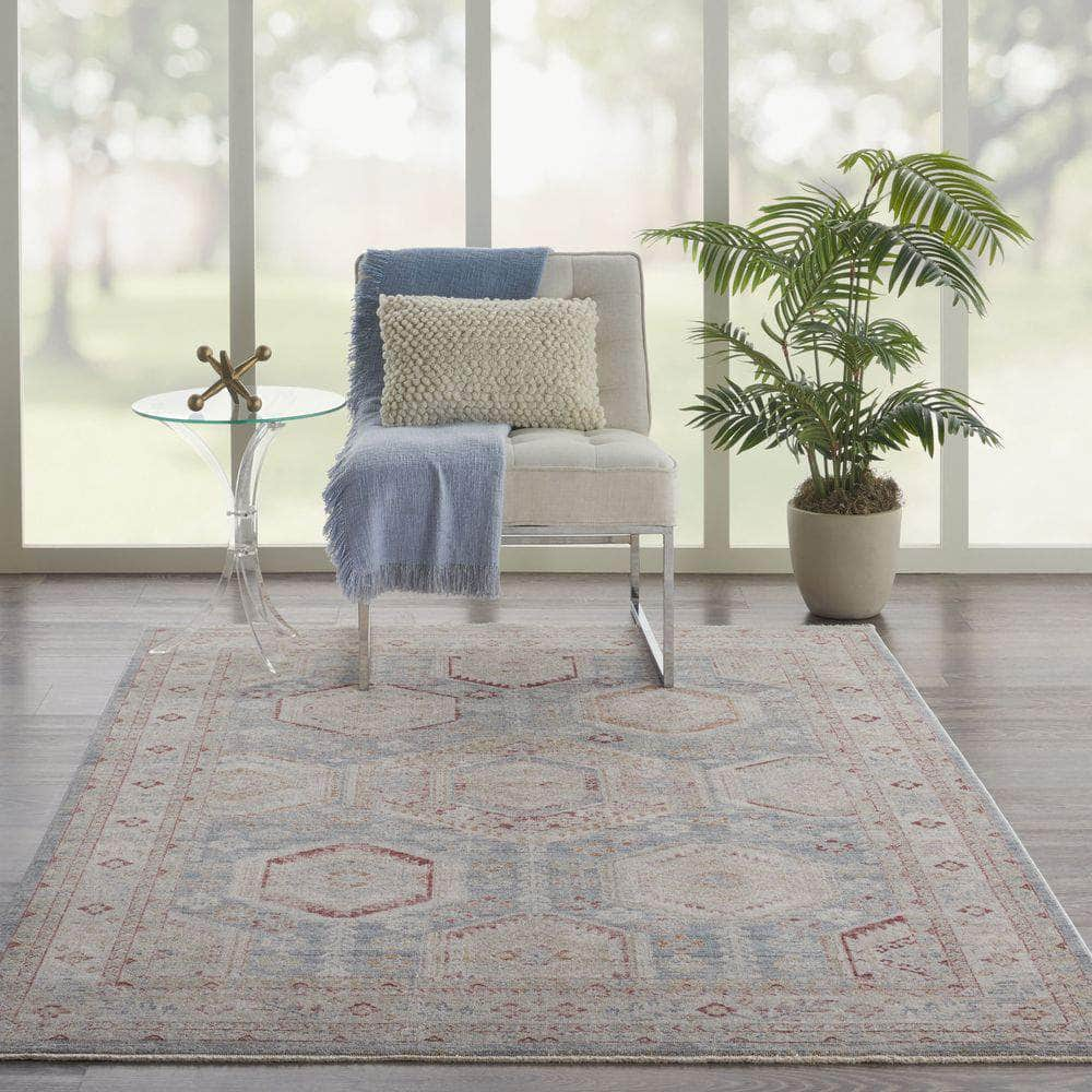 Enchanting Home ENH01 Light Blue Multi Rugs #color_light blue multi