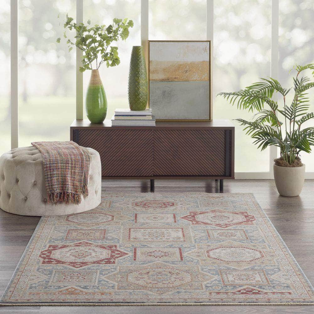 Enchanting Home ENH02 Blue/Multicolor Rugs #color_blue/multicolor