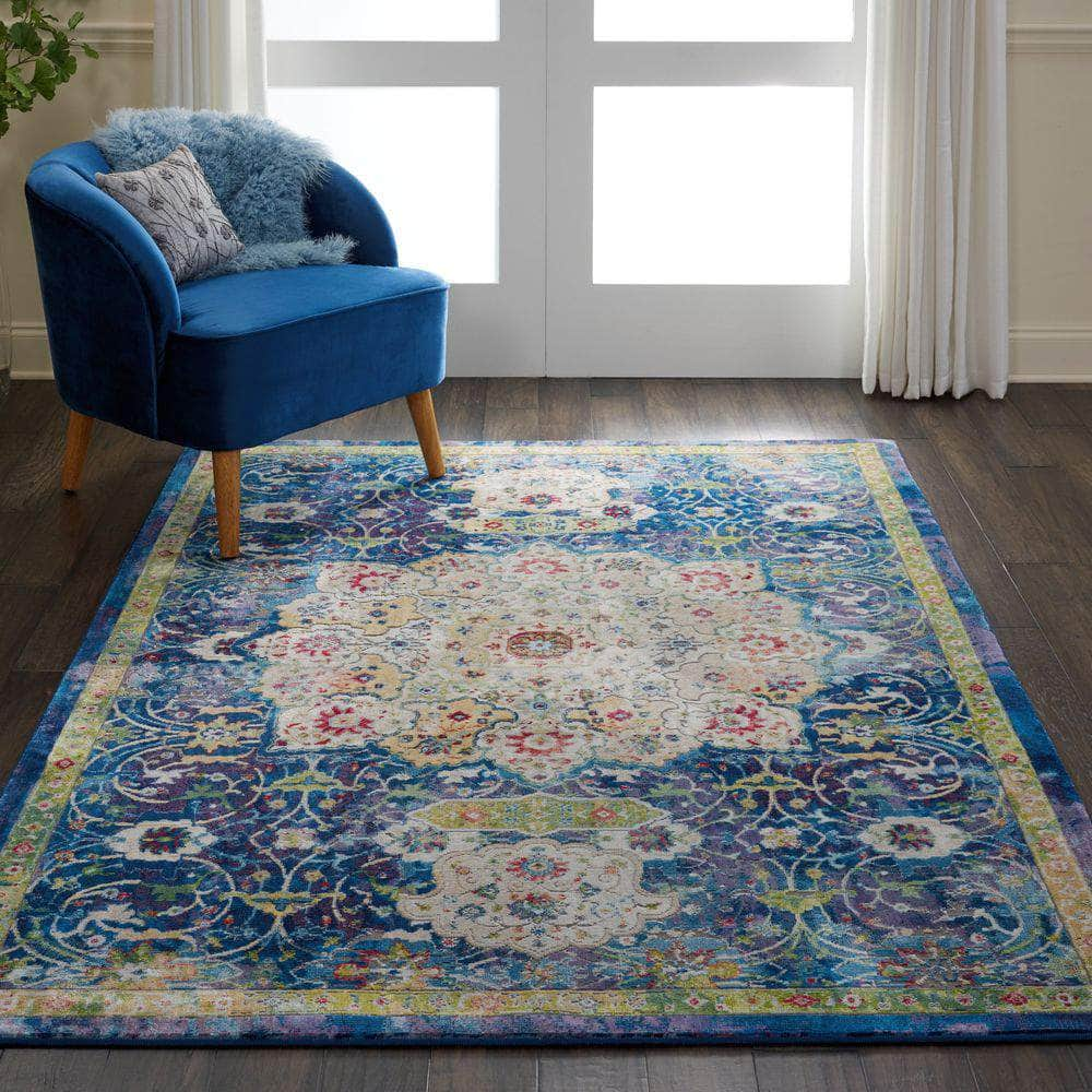 Global Vintage GLB03 Blue Rugs #color_blue