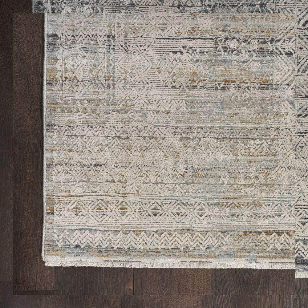 Nyle NYE06 Ivory Blue Rugs #color_ivory blue