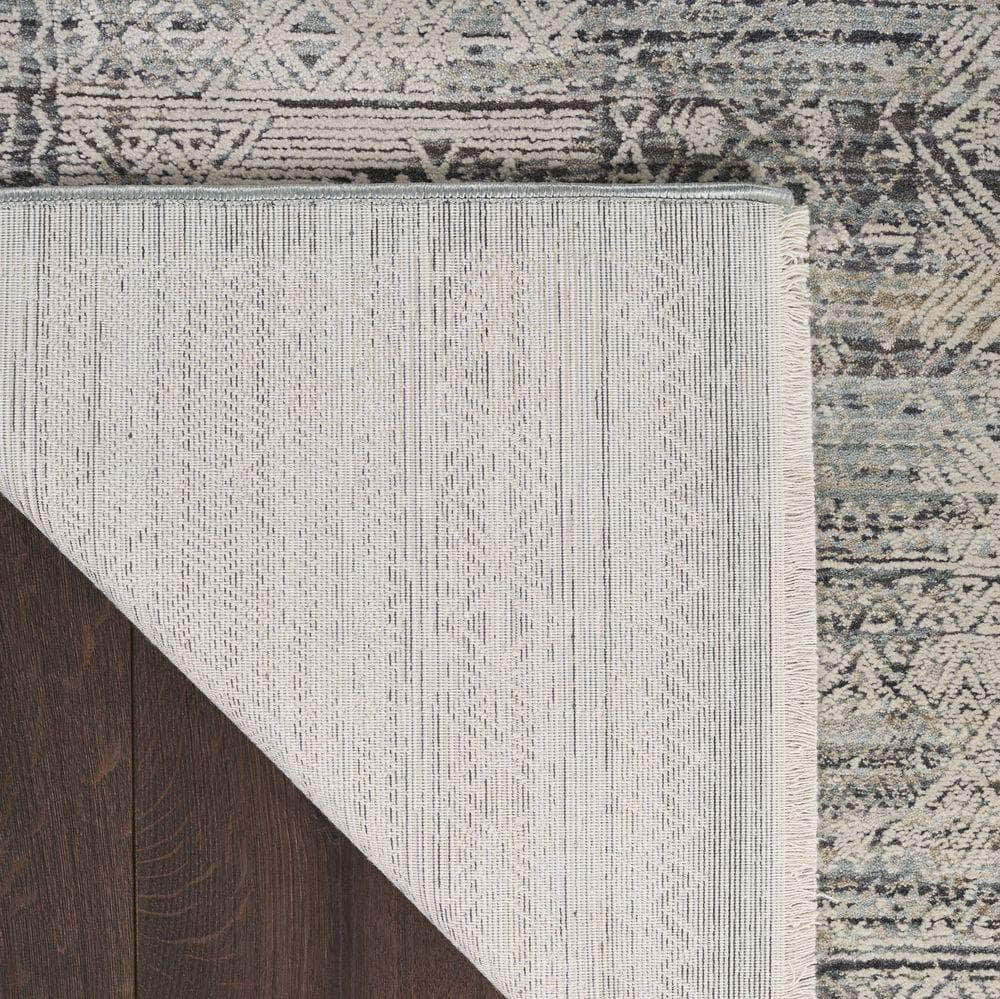 Nyle NYE06 Ivory Blue Rugs #color_ivory blue