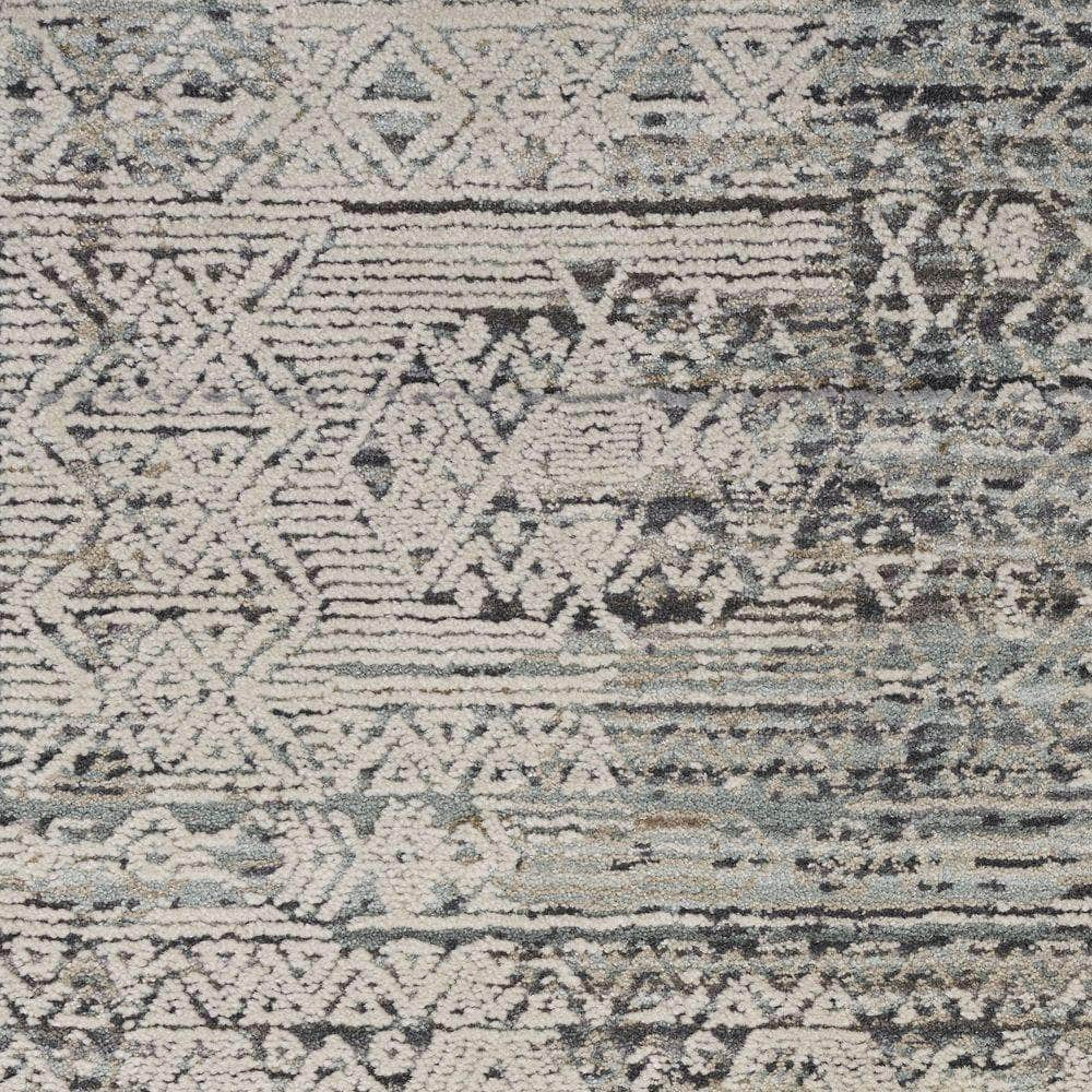 Nyle NYE06 Ivory Blue Rugs #color_ivory blue