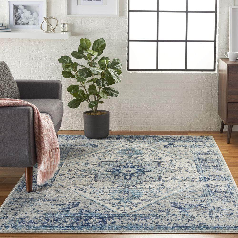 Tranquil TRA06 Ivory/Navy Rugs #color_ivory/navy