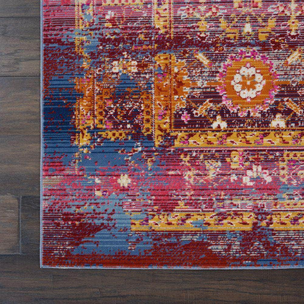 Vintage Kashan VKA03 Red Multi Colored Rugs #color_red multi colored