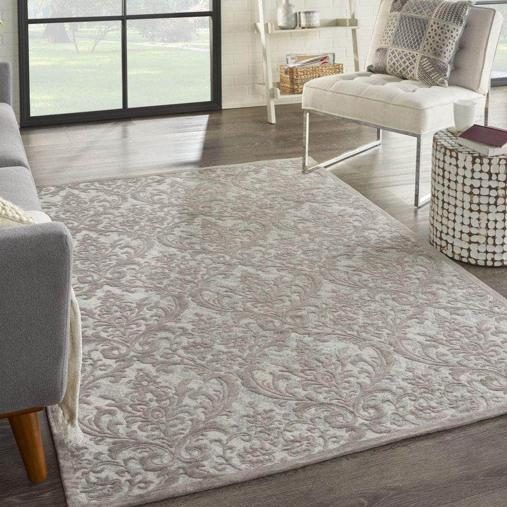 Damask DAS02 Ivory/Navy Rugs #color_ivory/navy