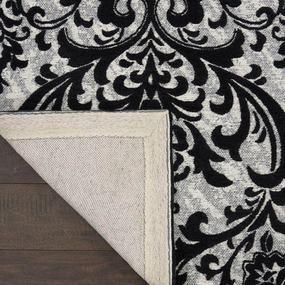 Damask DAS02 Black/White Rugs #color_black/white