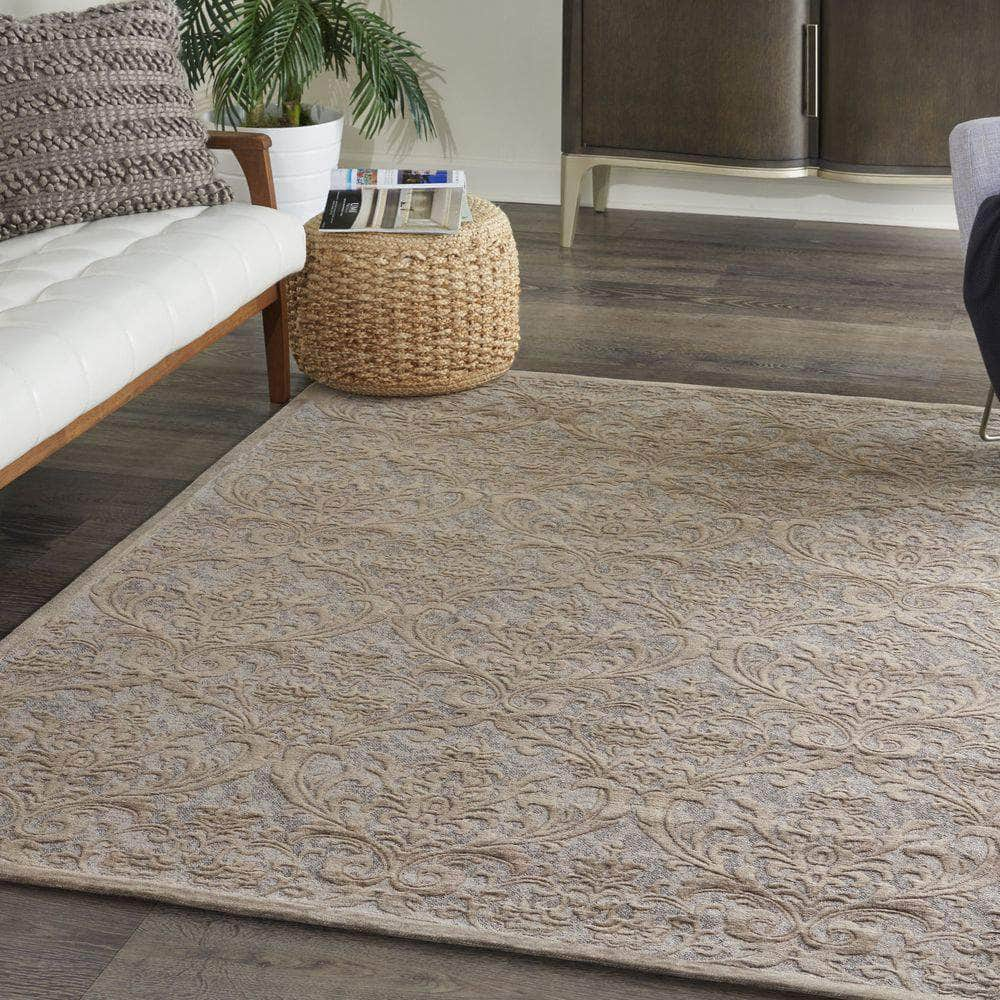 Damask DAS02 Ivory/Grey Rugs #color_ivory/grey