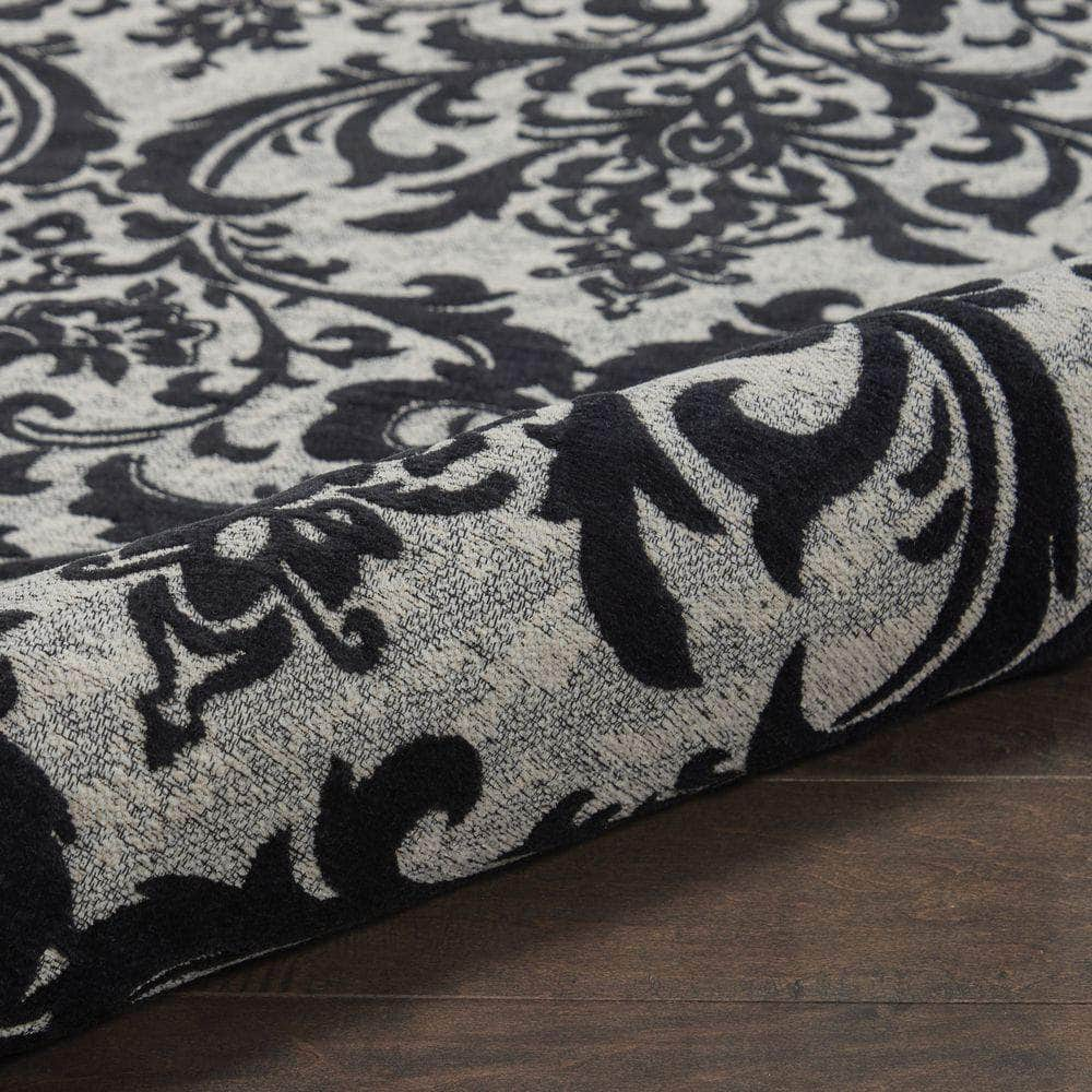 Damask DAS02 Black/White Rugs #color_black/white