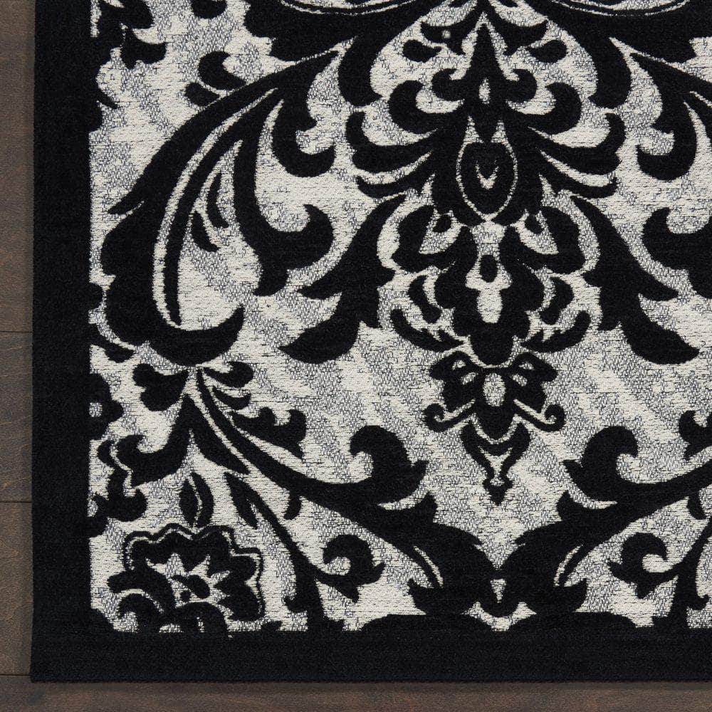 Damask DAS02 Black/White Rugs #color_black/white