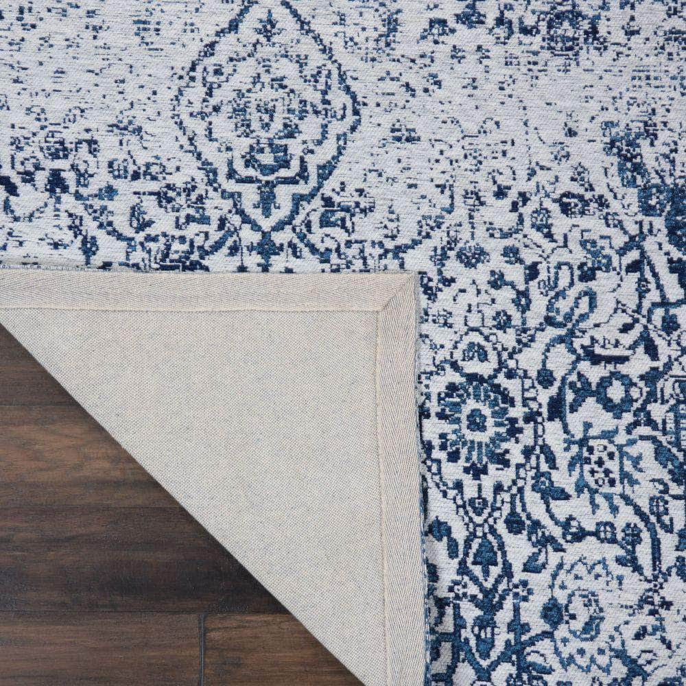 Damask DAS06 Ivory/Navy Rugs #color_ivory/navy