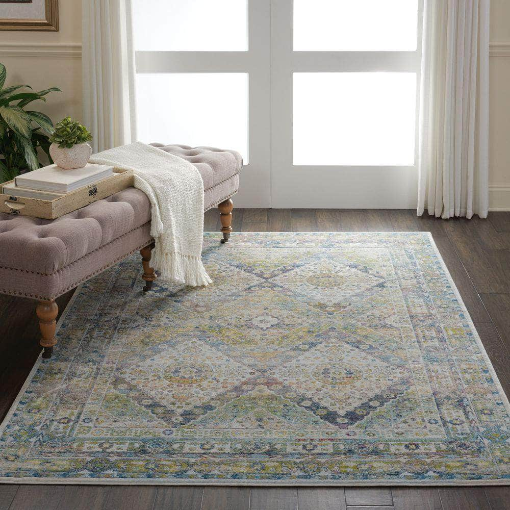 Global Vintage GLB07 Blue/Green Rugs #color_blue/green