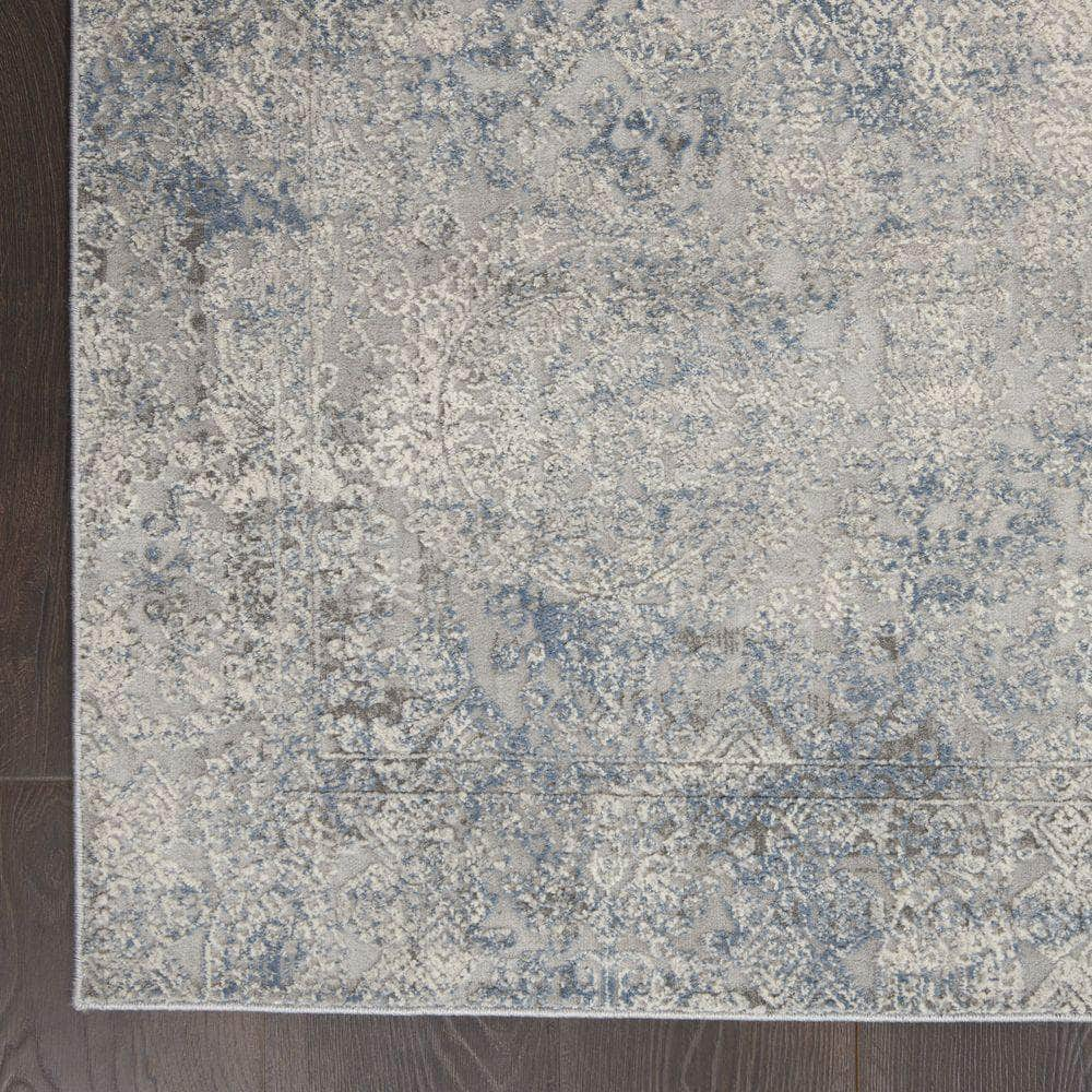 Rustic Textures RUS09 Ivory/Light Blue Rugs #color_ivory/light blue