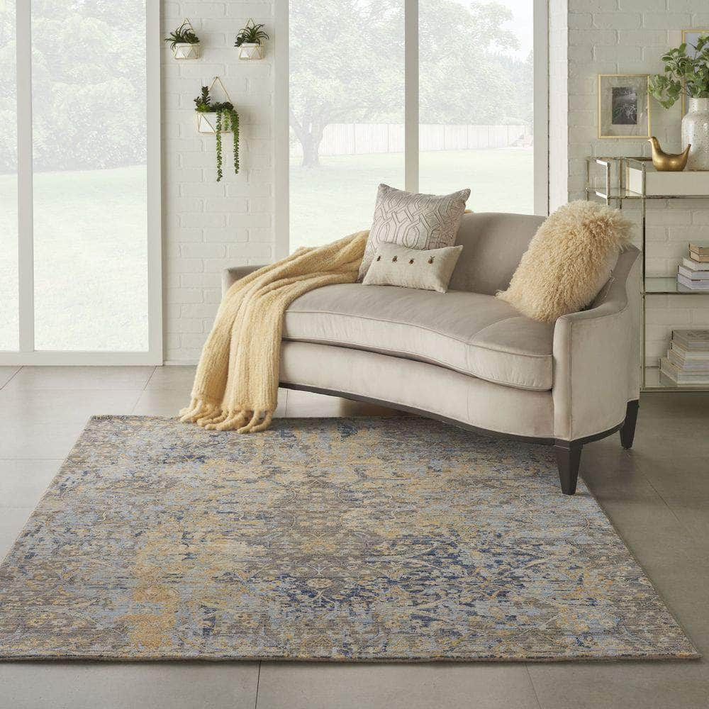 Majestic MST01 Beige/Blue Rugs #color_beige/blue