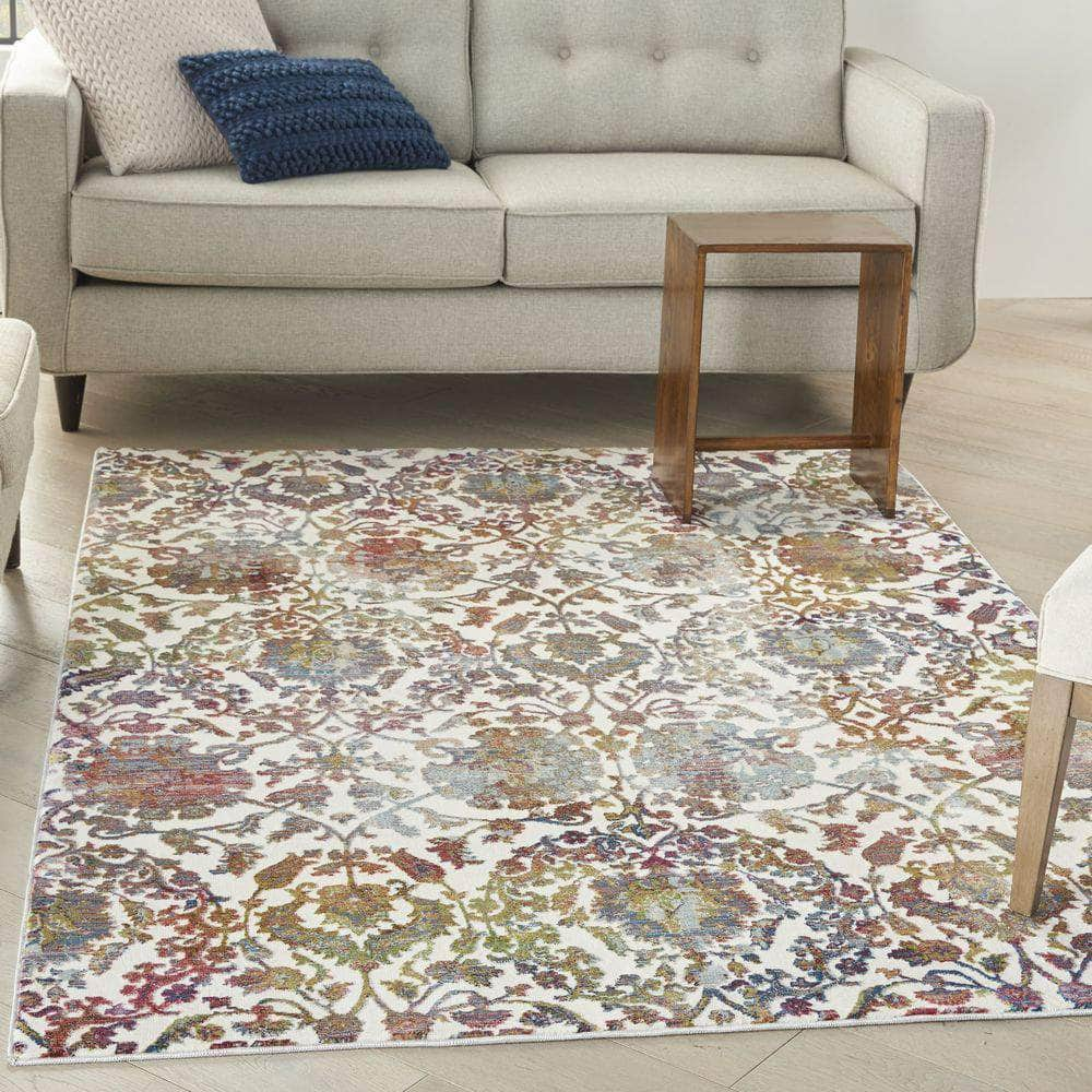 Global Vintage GLB06 White Multicolor Rugs #color_white multicolor