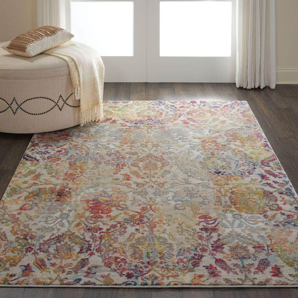 Global Vintage GLB06 White/Multi Rugs #color_white/multi