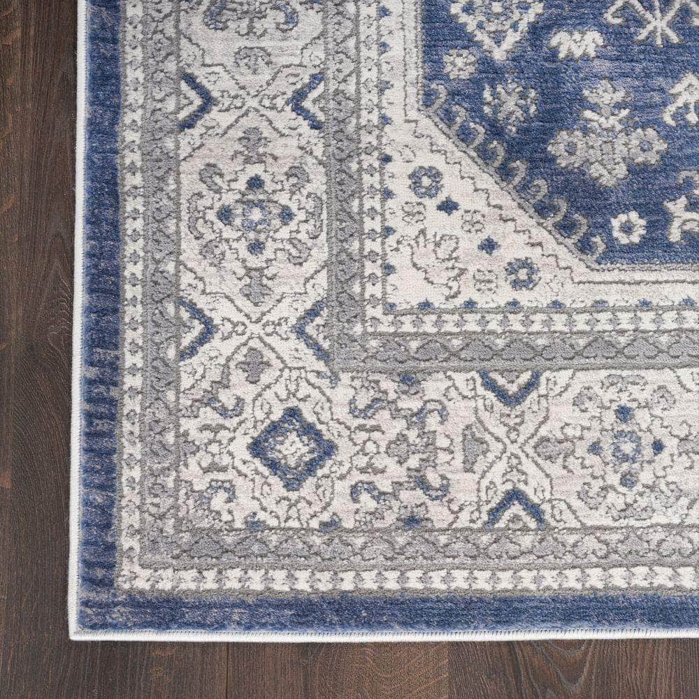 Series 4 SR403 Grey Navy Rugs #color_grey navy