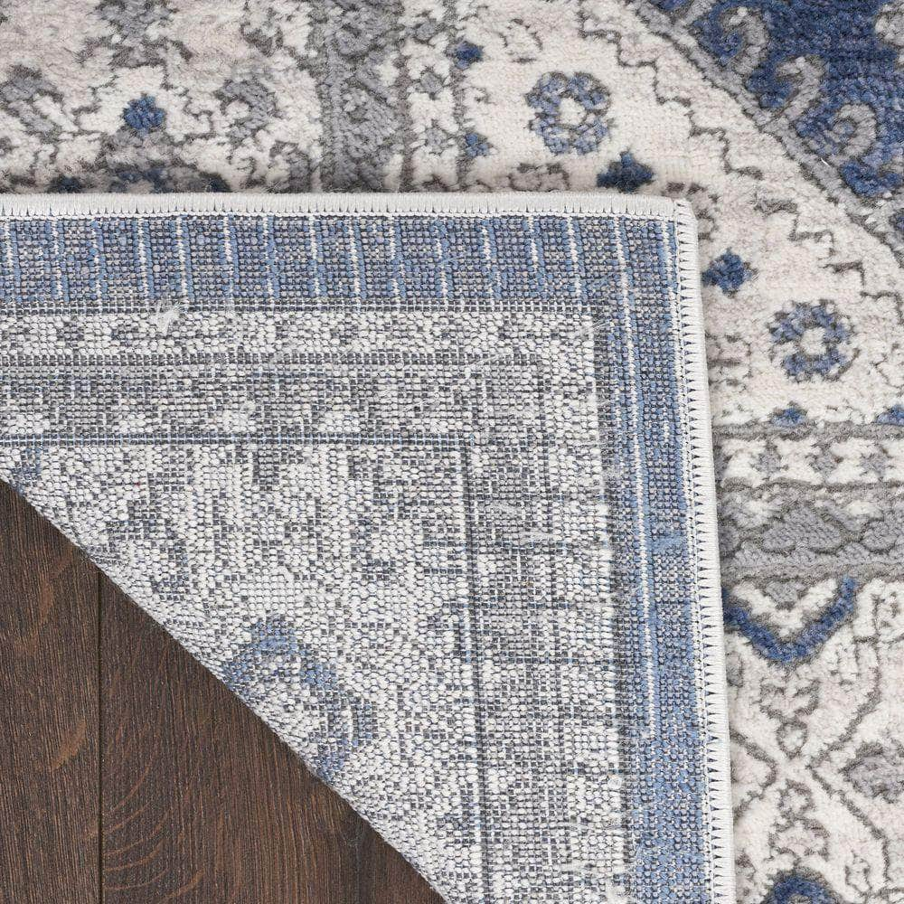 Series 4 SR403 Grey Navy Rugs #color_grey navy