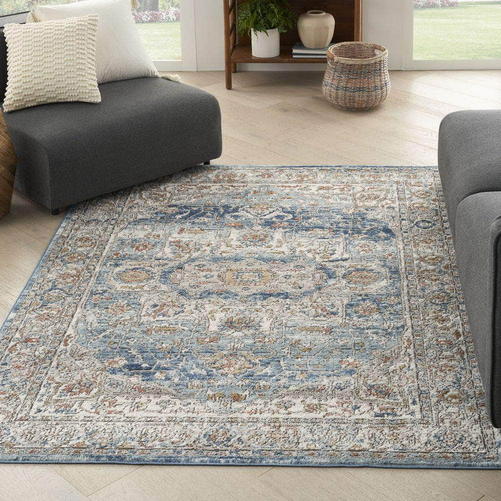 Concerto CNC11 Ivory Blue Rugs #color_ivory blue