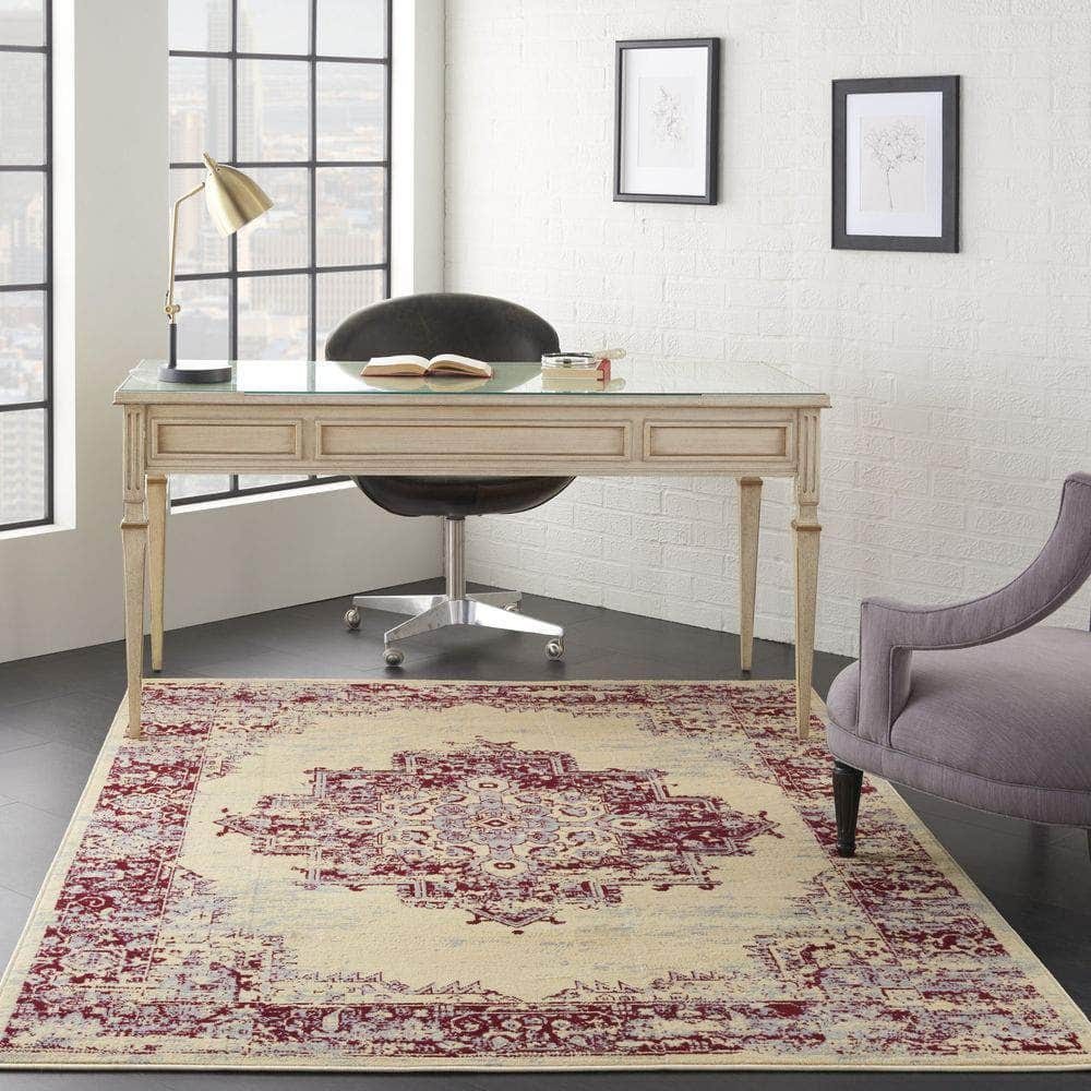 Grafix GRF14 Cream Red Rugs #color_cream red