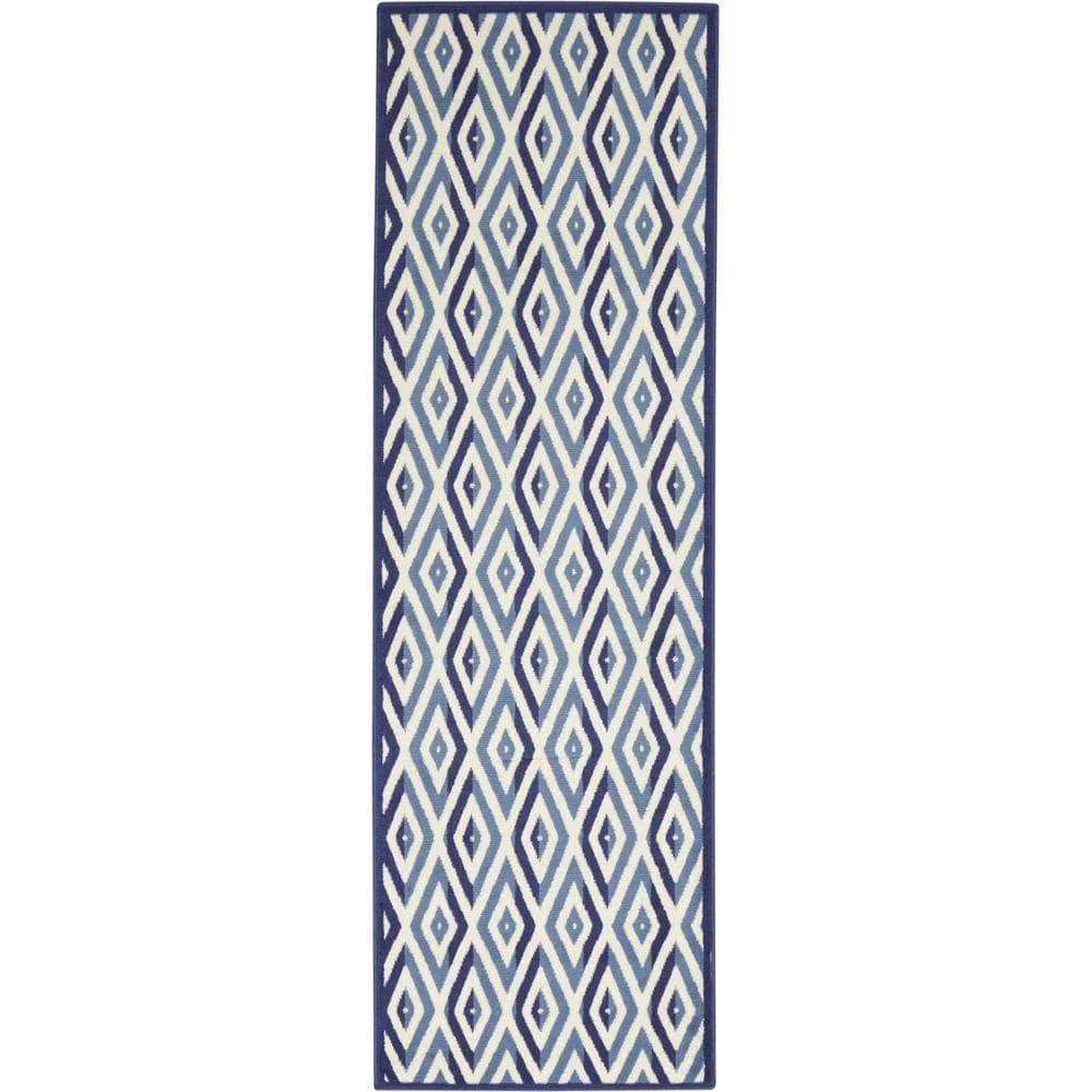 Grafix GRF18 White/Blue Rugs #color_white/blue