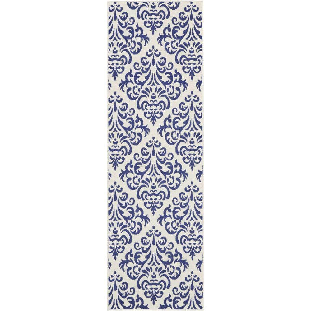 Grafix GRF06 White/Blue Rugs #color_white/blue