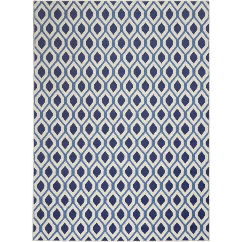 Grafix GRF22 White/Navy Rugs #color_white/navy