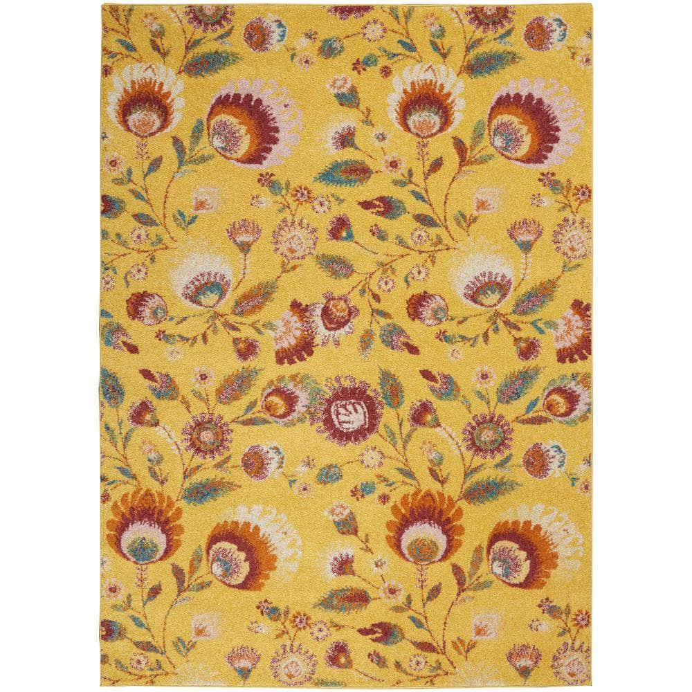 Allur ALR08 Yellow Multicolor Rugs #color_yellow multicolor