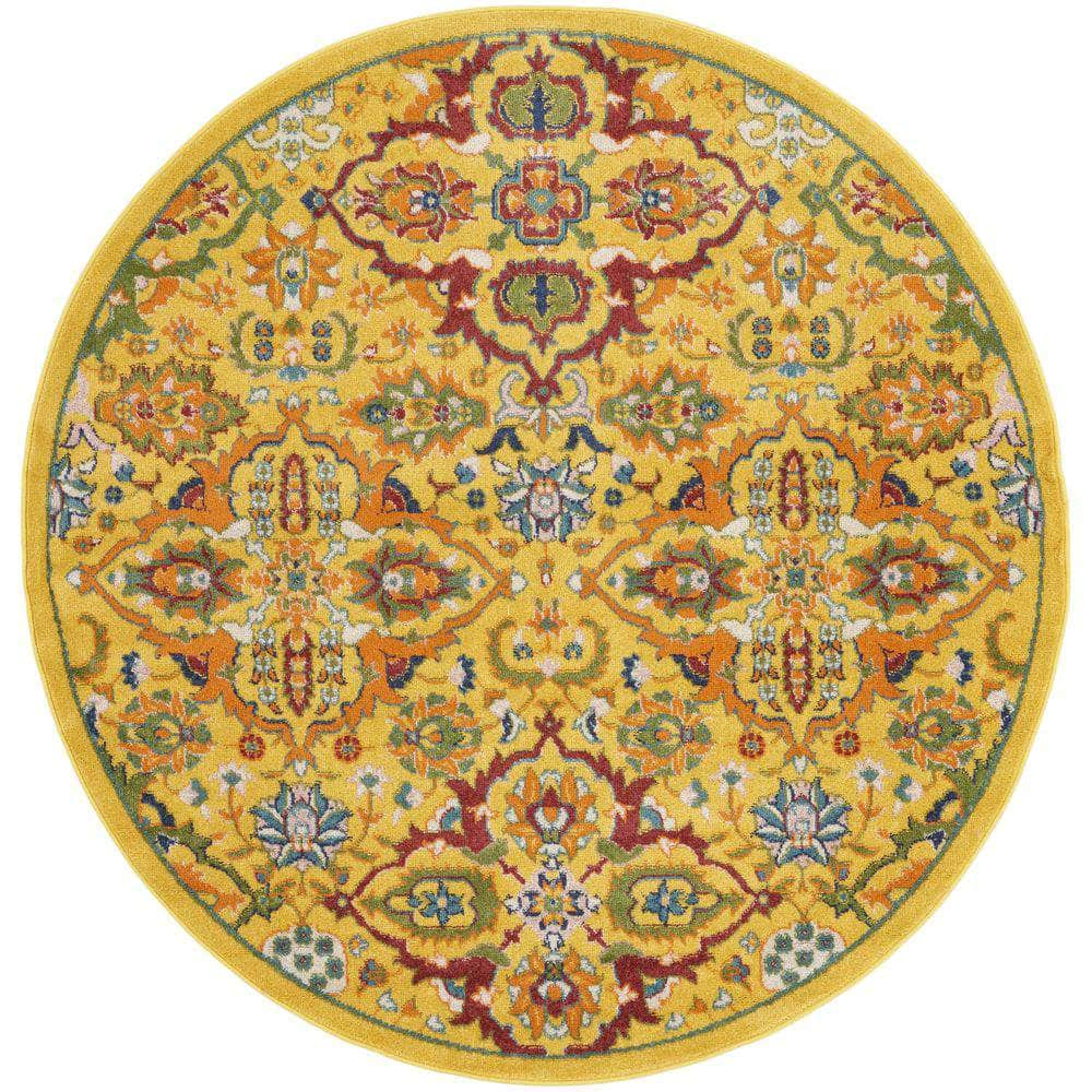 Allur ALR03 Yellow Multicolor Rug #color_yellow multicolor