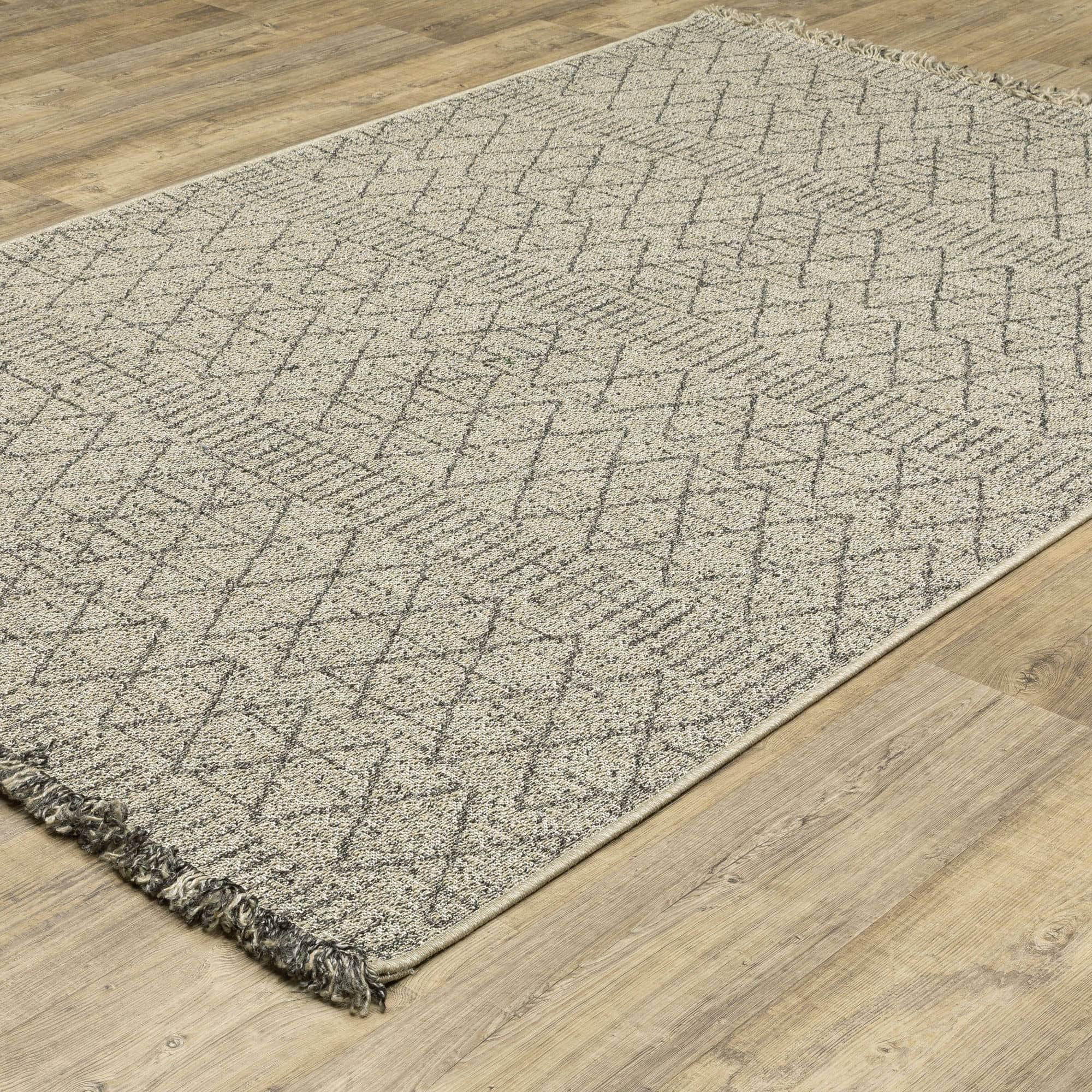 Power-Loomed 5560J Beige Rugs #color_beige