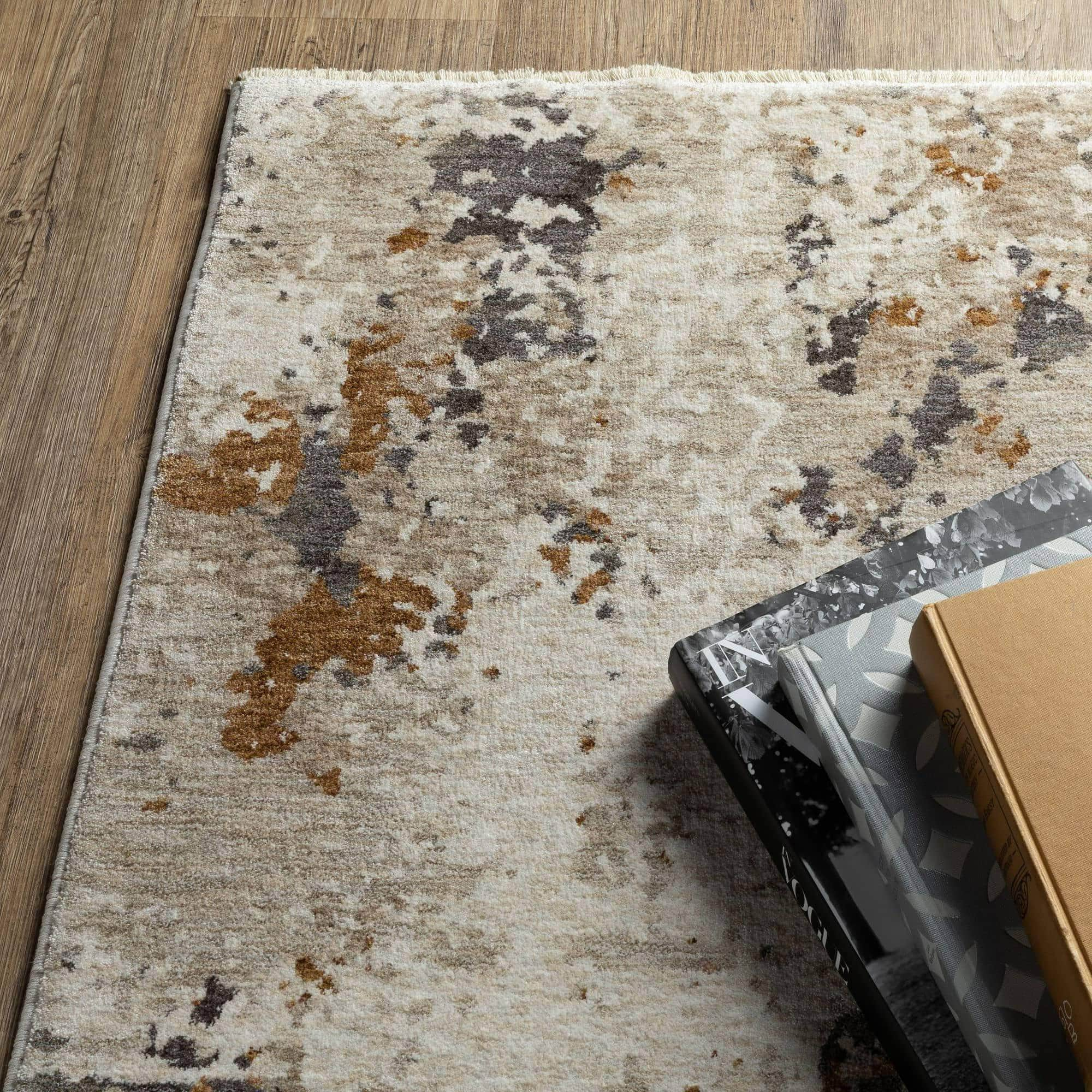 Power-Loomed HAY10 Beige Rugs #color_beige