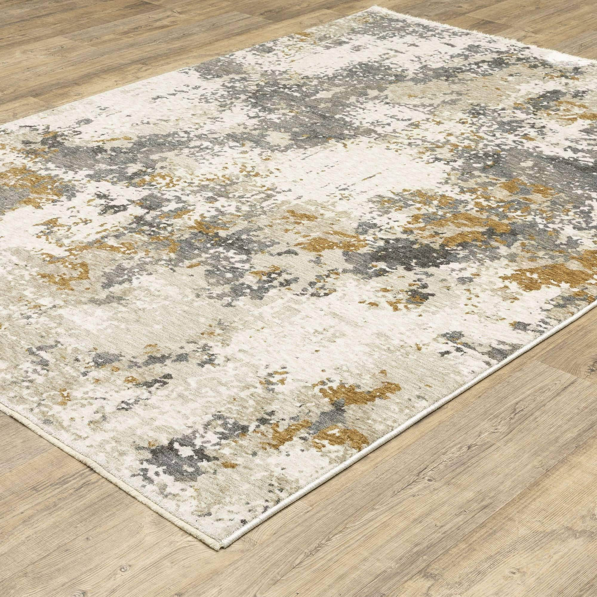 Power-Loomed HAY10 Beige Rugs #color_beige