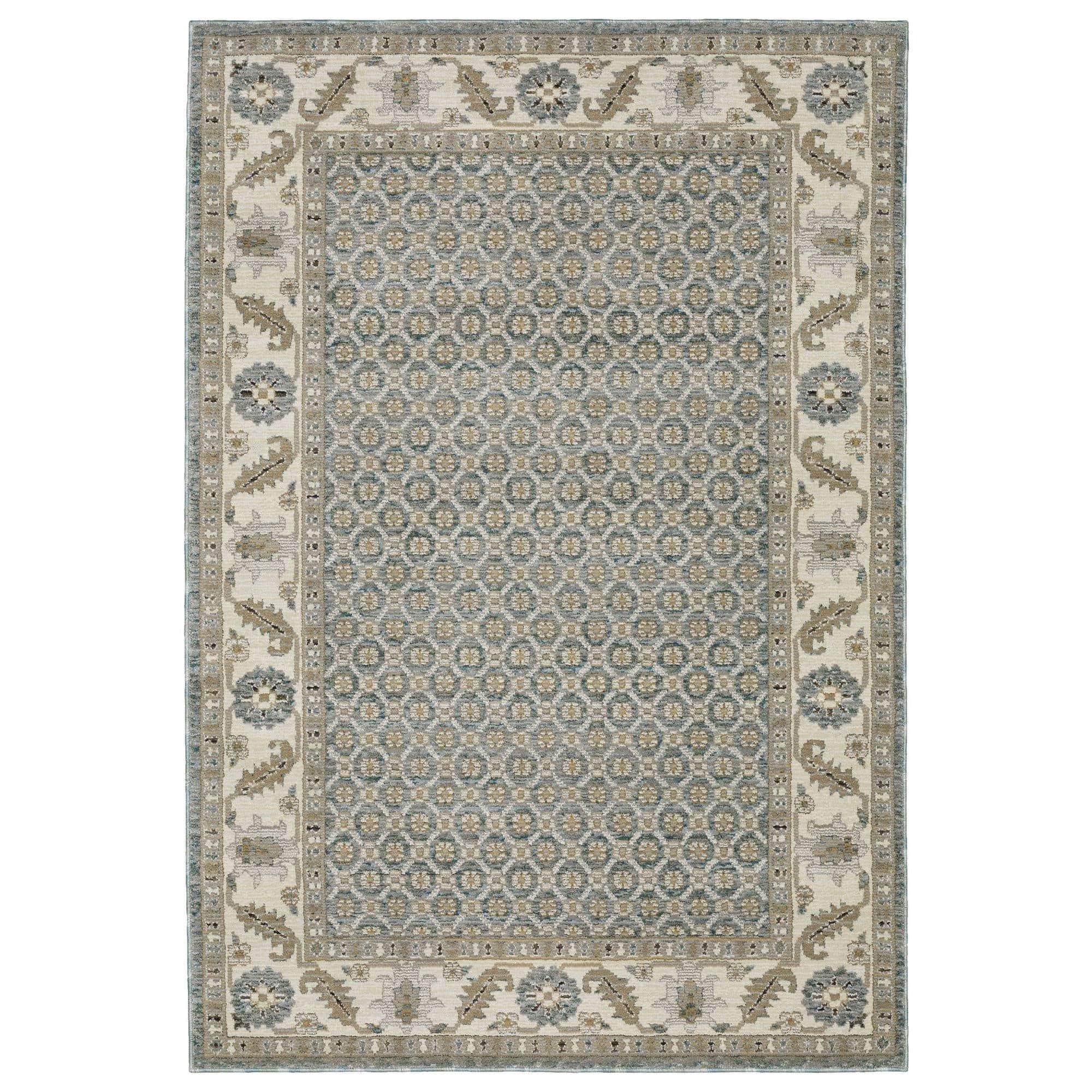 Power-Loomed 2429A Blue Rugs #color_blue