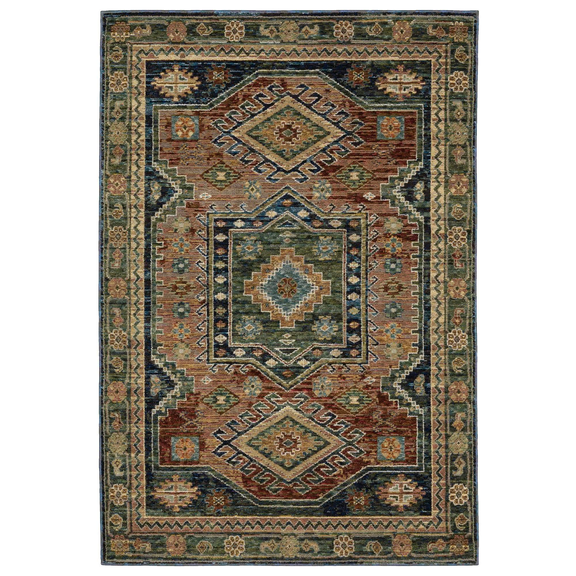 Power-Loomed Andorra 2442A Blue Rugs #color_blue