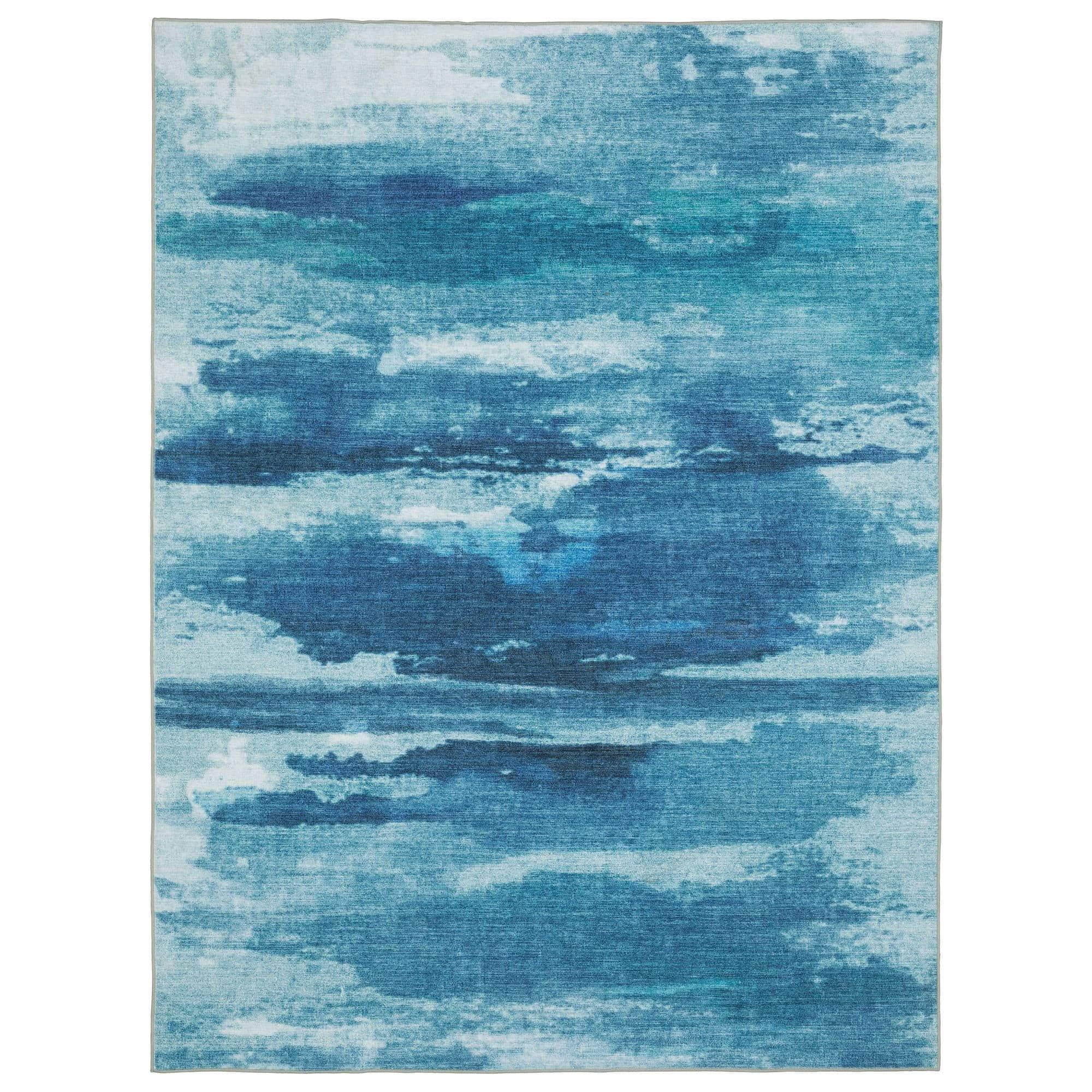 Machine-Print SUM10 Blue Rugs #color_blue