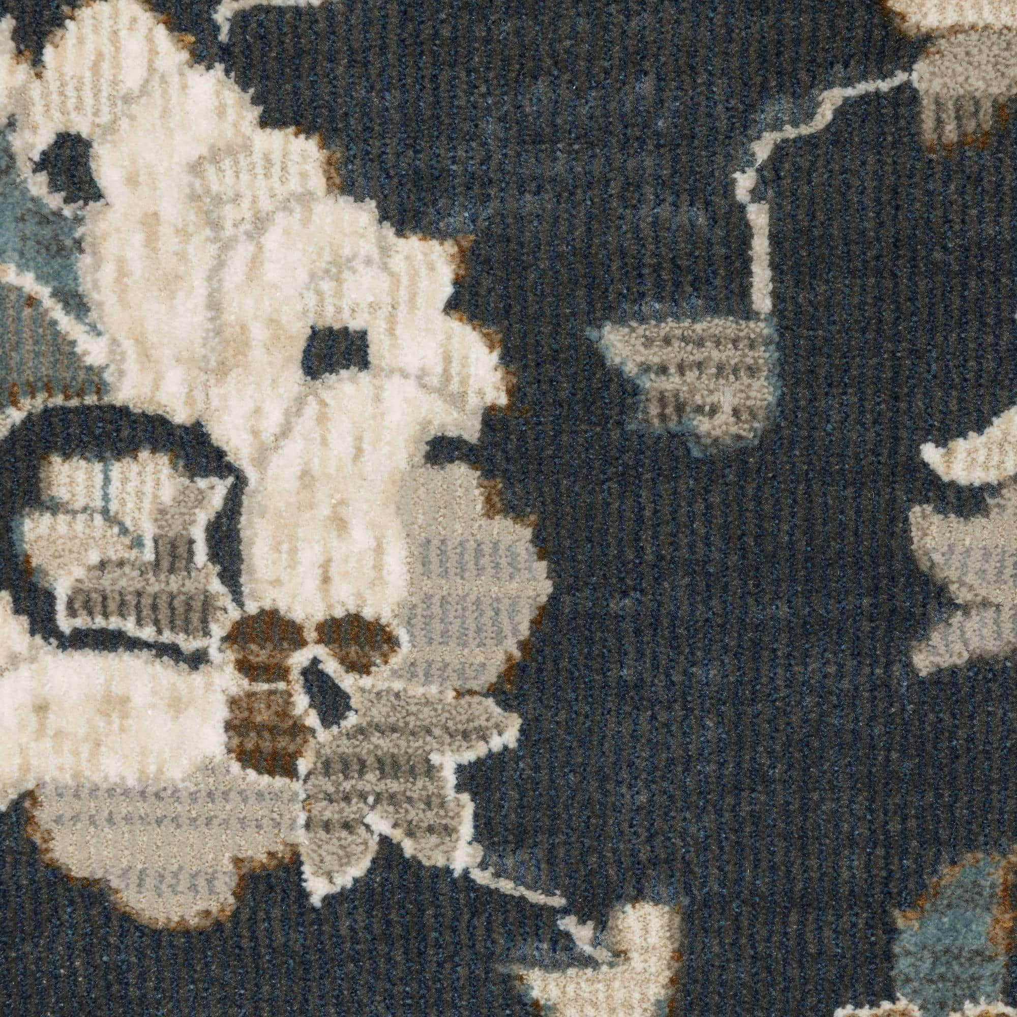 Power-Loomed ELL08 Blue Rugs #color_blue