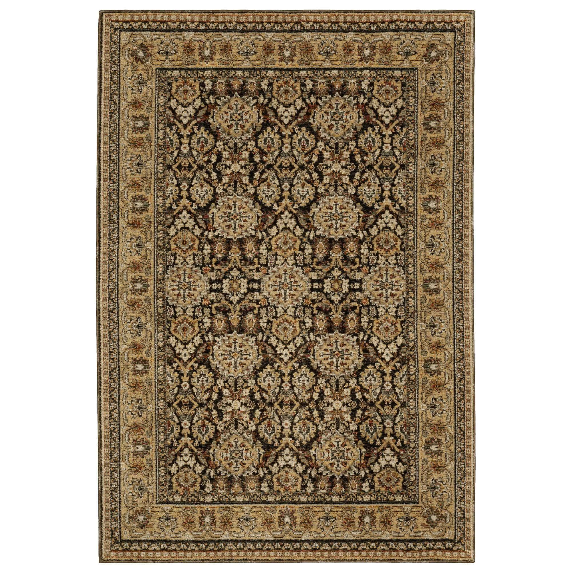 Power-Loomed Andorra 2431A Brown Rugs #color_brown