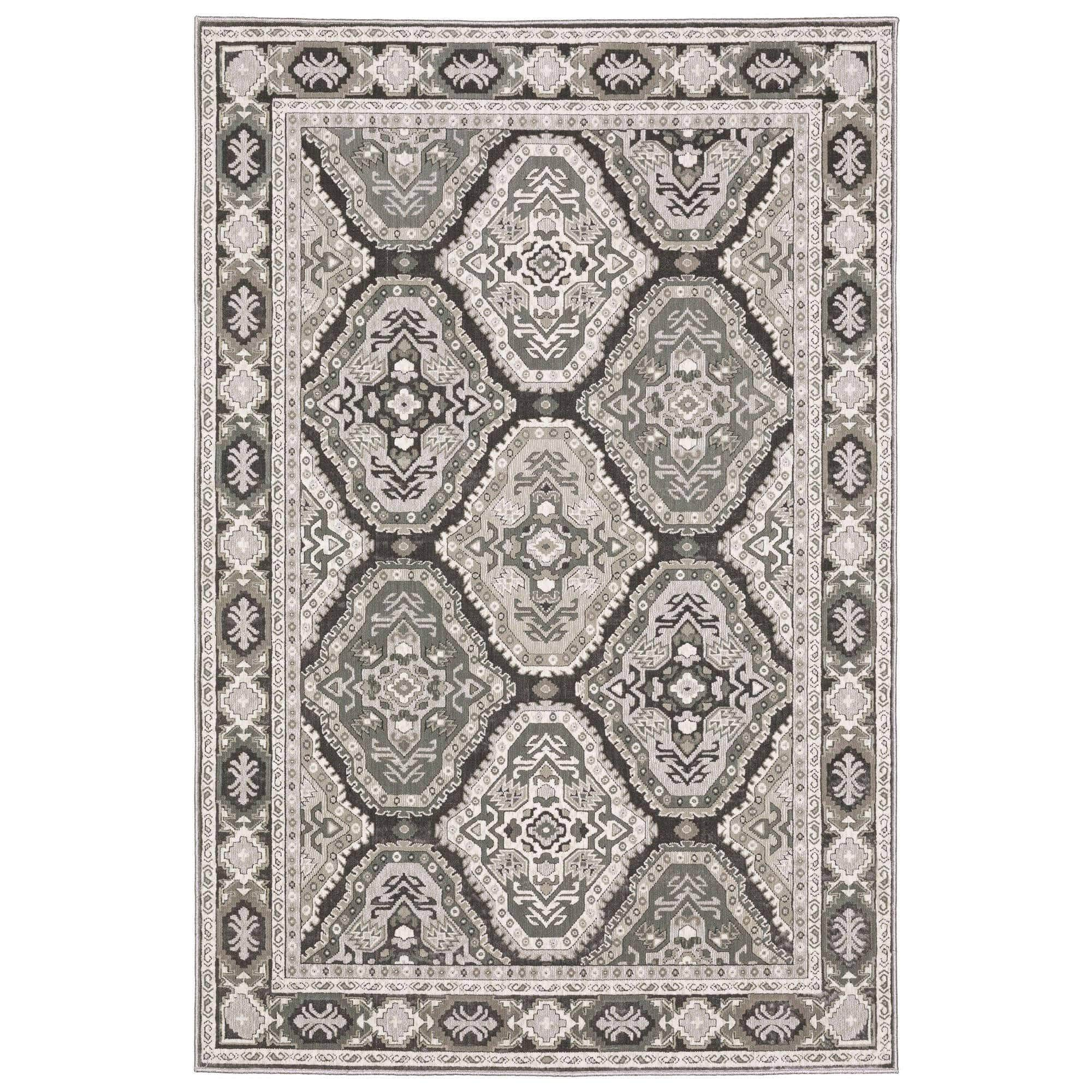 Power-Loomed Ellington ELL04 Grey Rugs #color_grey