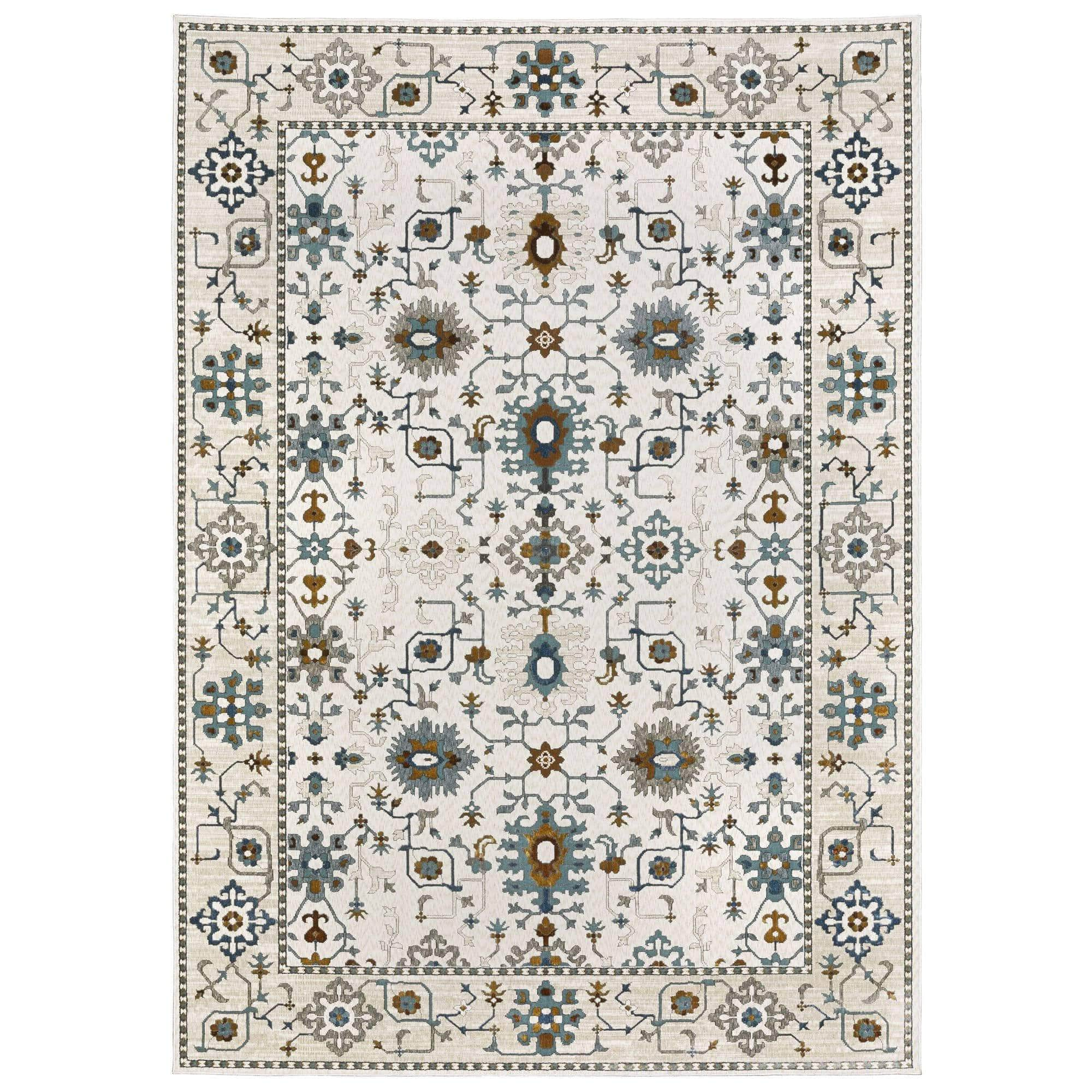 Power-Loomed ELL10 Ivory Rugs #color_ivory