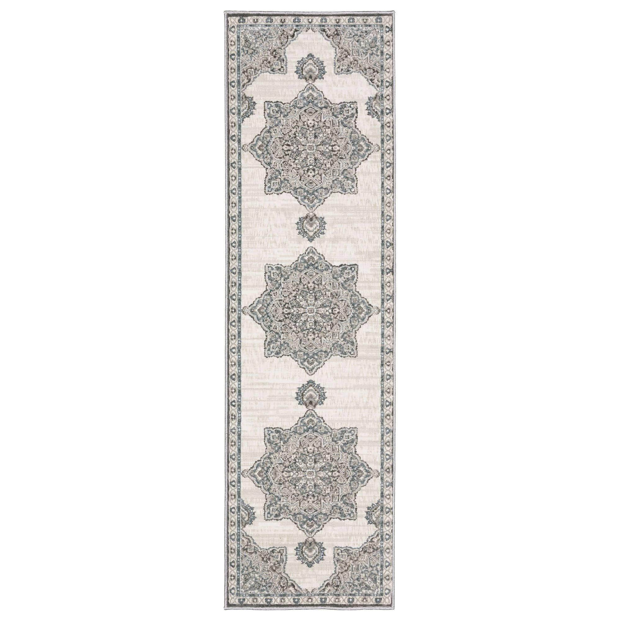 Power-Loomed ELL01 Ivory Rugs #color_ivory