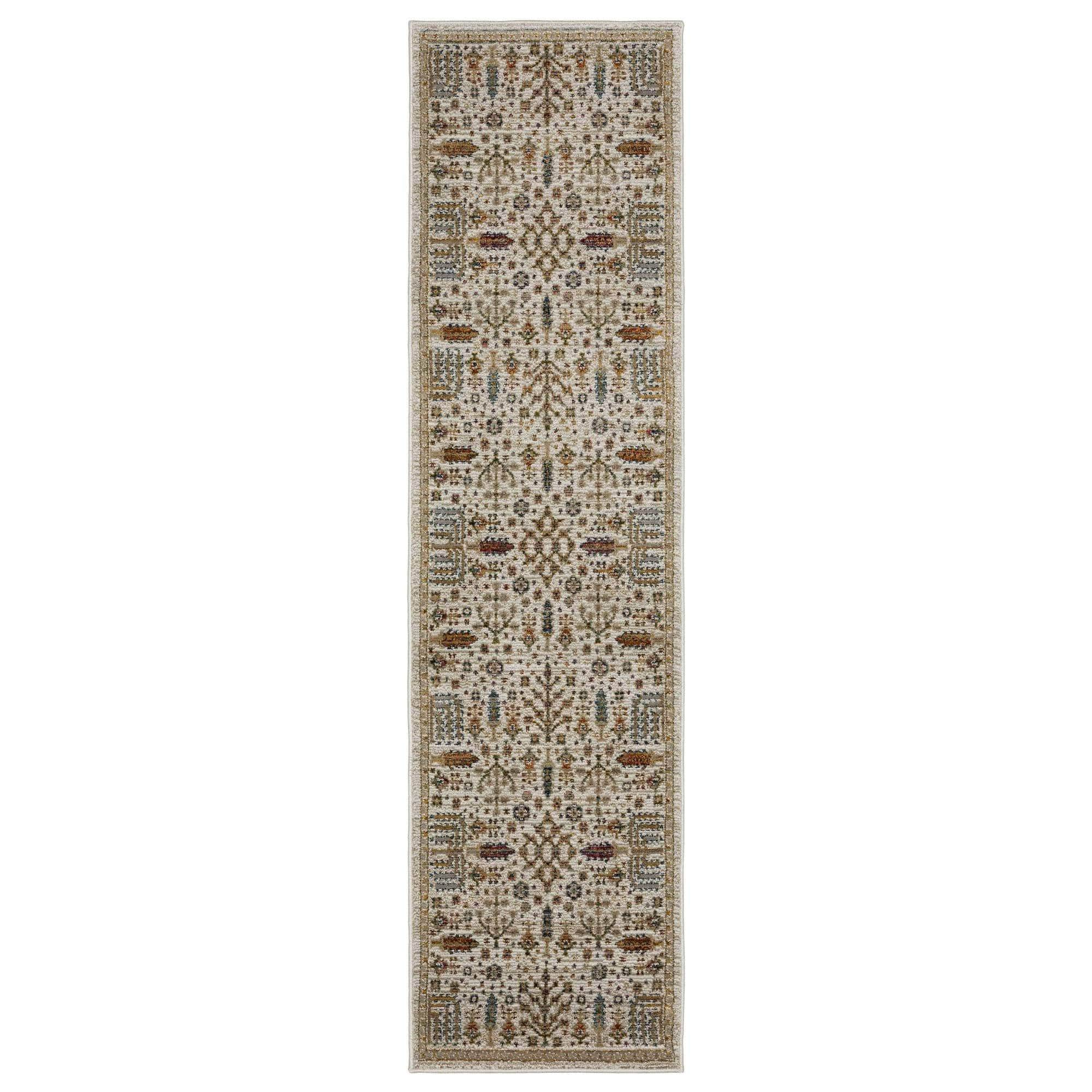 Power-Loomed 2449B Ivory Rugs #color_ivory