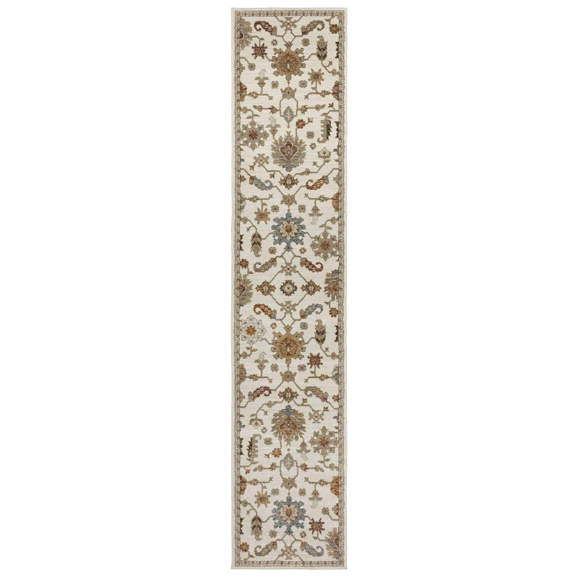 Power-Loomed 2419B Ivory Rugs #color_ivory