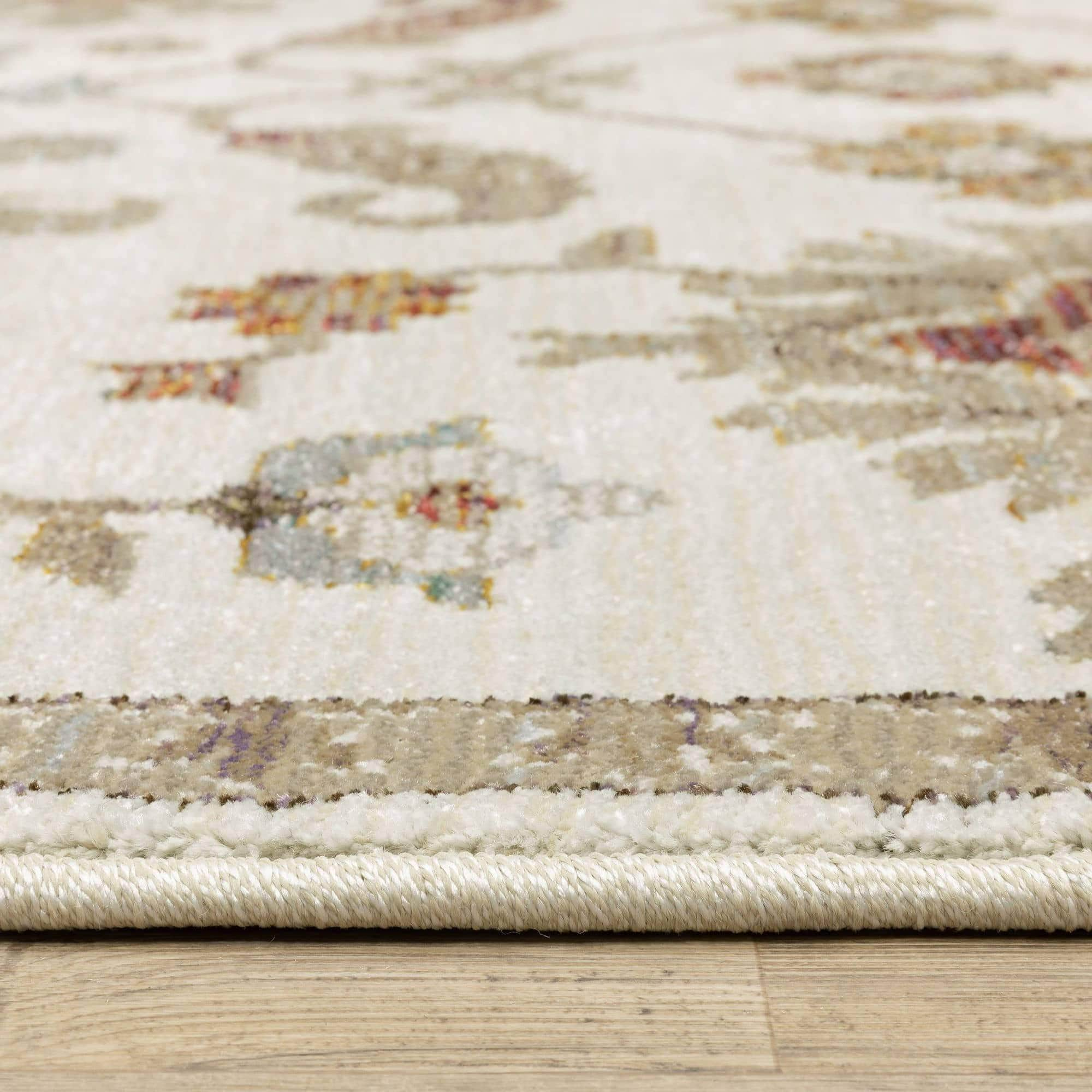 Power-Loomed 2419B Ivory Rugs #color_ivory