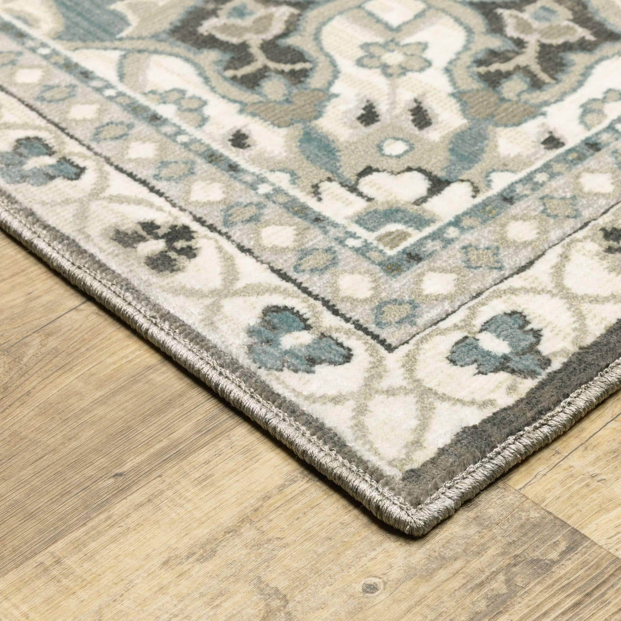 Power-Loomed ELL01 Ivory Rugs #color_ivory